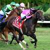 #1 Casa Creed with jockey Luis Saez passed the field to win the 35th running of The Fourstardave at the Saratoga Race Course Saturday Aug. 13, 2022 in Saratoga Springs N.Y. Photo Special to the Times Union by Skip Dickstein