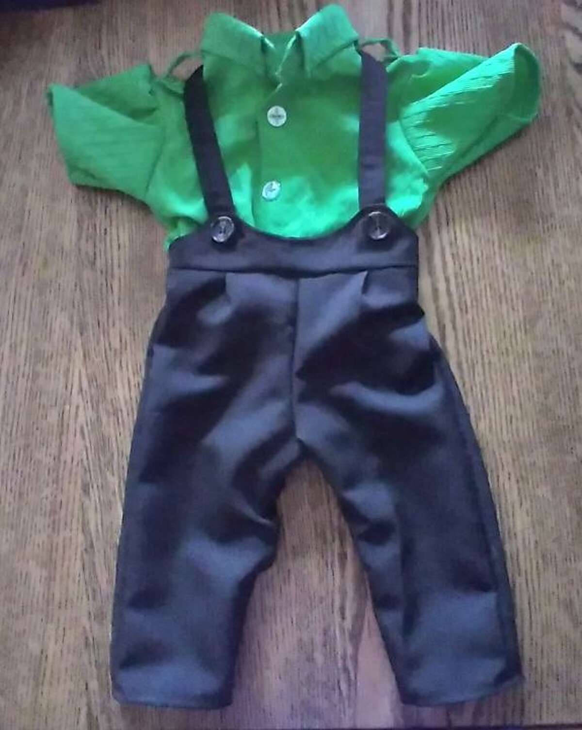 This was to be baby Denzel’s outfit for the wedding of nephew Benjamin and Crystal, but he didn’t get to attend.