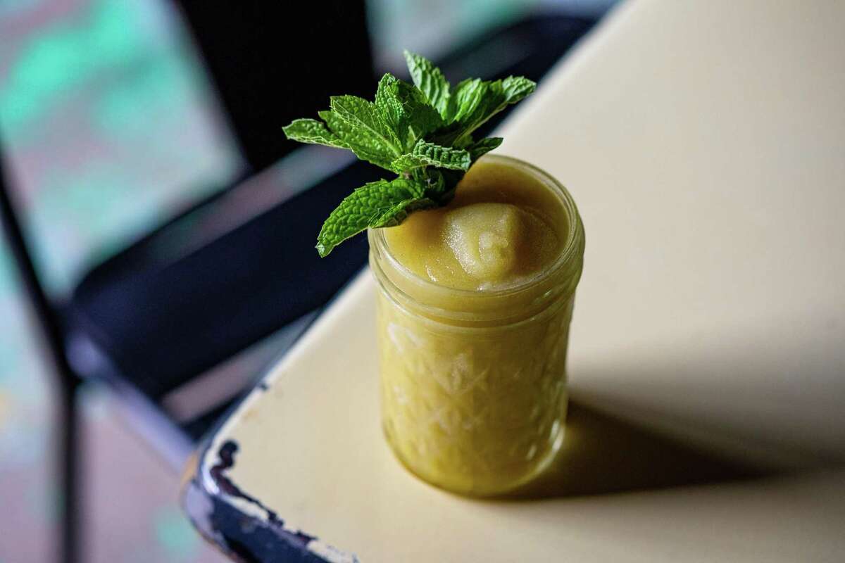 Monkey’s Tail in Lindale park serves The Northside, a frozen elixir of cucumber vodka, dry gin, mint, and lime.