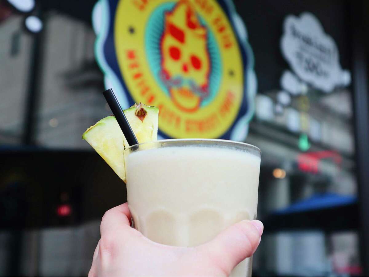 La Calle Tacos & Tortas offers a Piña Colada made with rum and fresh pineapple.