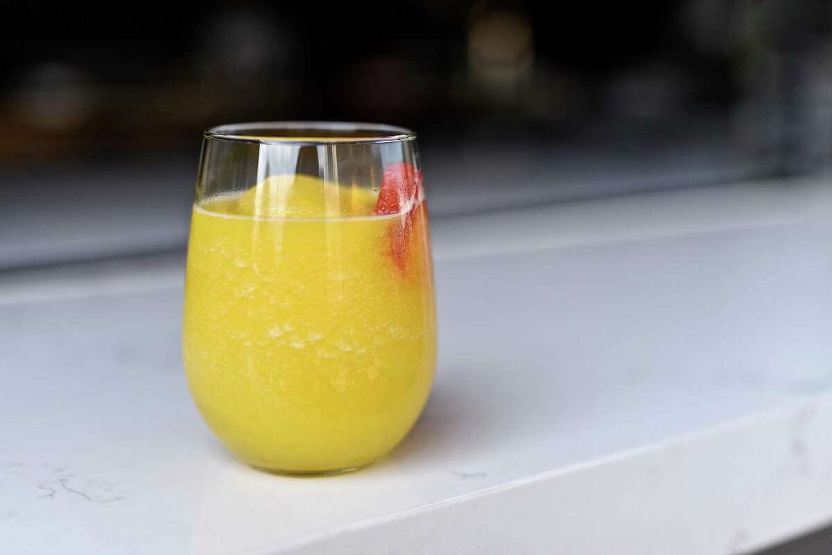 Dish Society makes a frozen mimosa spiked with vodka.