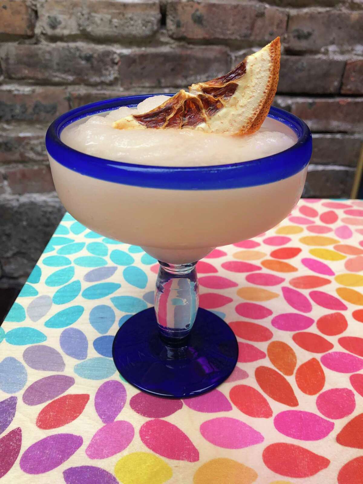 Angel Share's Frozen Paloma is made with silver tequila, grapefruit juice, lime and salt tincture.