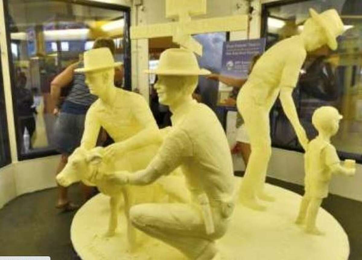 The annual State Fair butter sculpture is always a popular attraction. But the butter is not meant for consumption.