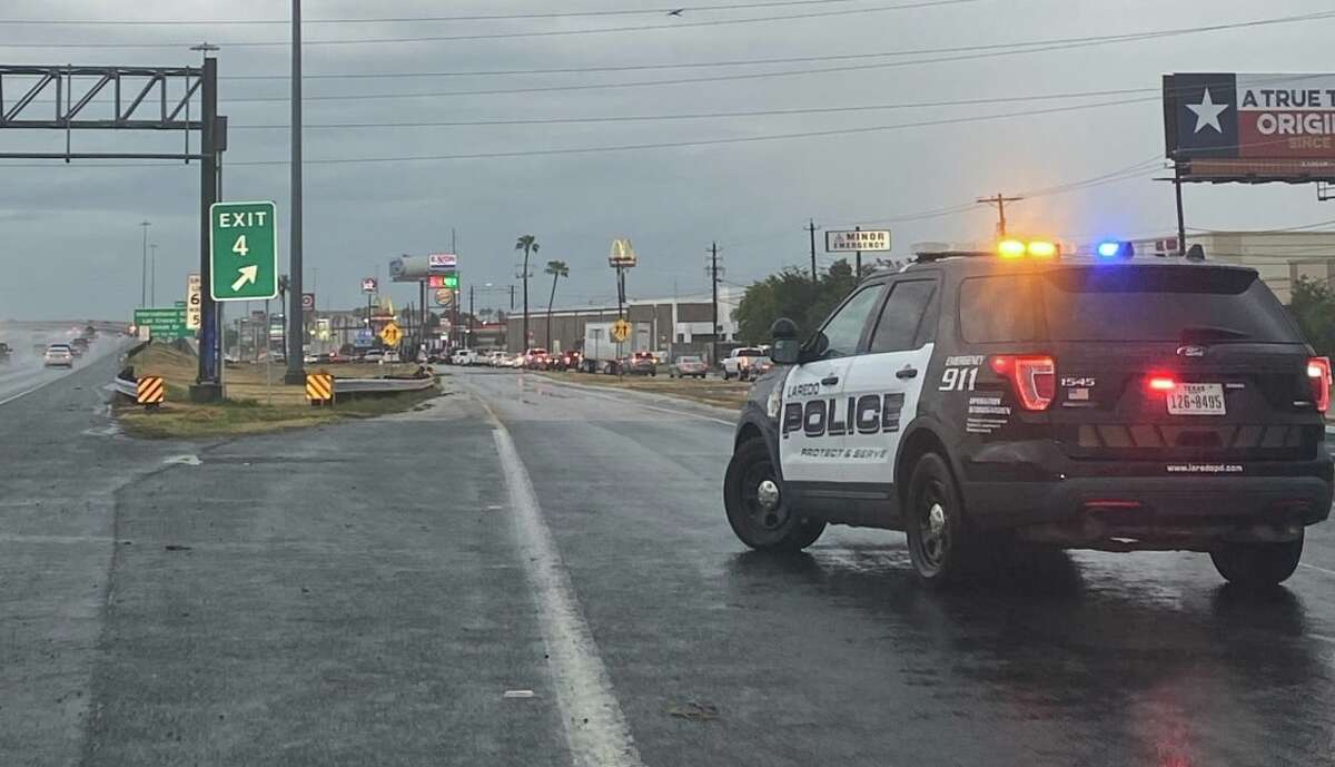 10. LPD: I-35 Exit Ramp Forms Sinkhole Heavy rains hit Laredo in August, causing street closures, flooding, and even a sinkhole in Gateway City. In this photo, an LPD unit can be seen blocking the Del Mar off-ramp off Interstate 35, where the sinkhole formed. 