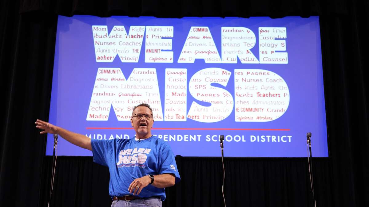 Midland ISD board President Bryan Murry at MISD's convocation this year