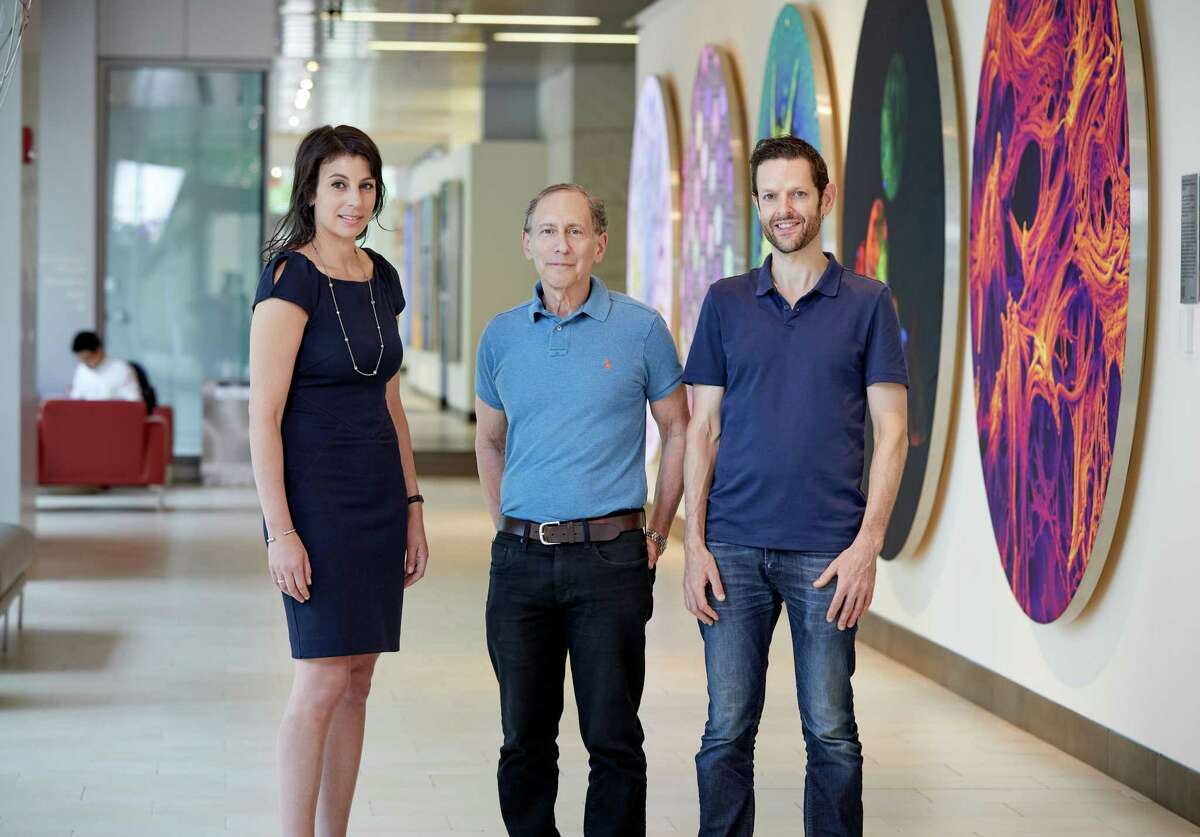 Robert Langer, Melissa Fensterstock and Jeff Karp, the co-founders of Landsdowne Labs, which is working on a coating that would make batteries safer if ingested.