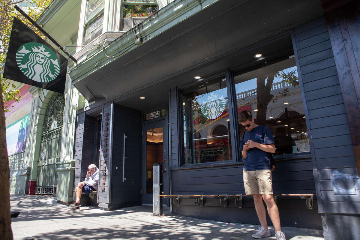 The exterior of the Starbucks on 18th Street, near Castro Street in San Francisco on Aug. 15, 2022. Workers at the store held a vote on whether or not to form a union.