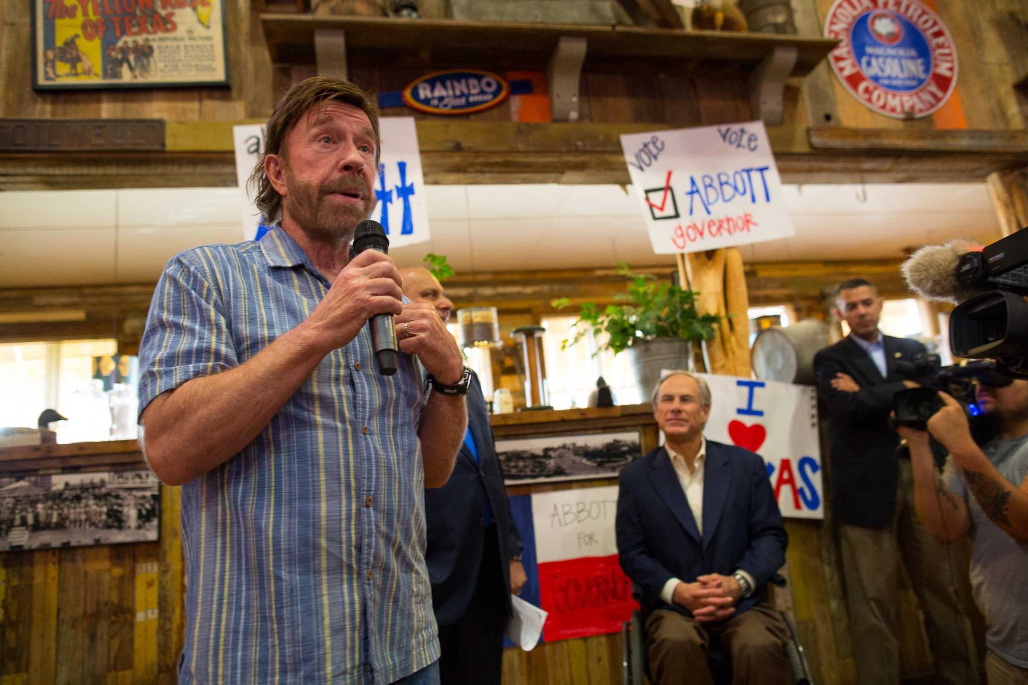 Abbott deploys Chuck Norris to help stop the next school shooting