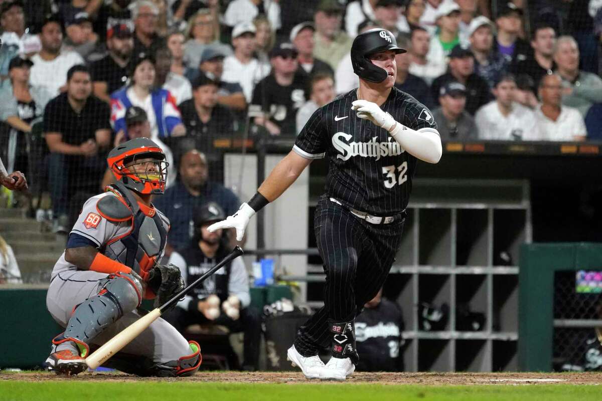 Gavin Sheets' two-run double tied the score for the White Sox in the seventh inning Tuesday off Justin Verlander before Chicago took the lead the following inning to hand the Astros another tough loss in the Windy City.