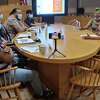 Teacher unions testify about structural problems within the school district that result in lower test scores before the Board of Alders Education Committee in the Aldermanic Chamber in New Haven Aug. 16, 2022.