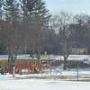This is the playscape at Cronin Park in Hartford in the wintertime, before it was destroyed by boys who set it on fire Tuesday, police say.