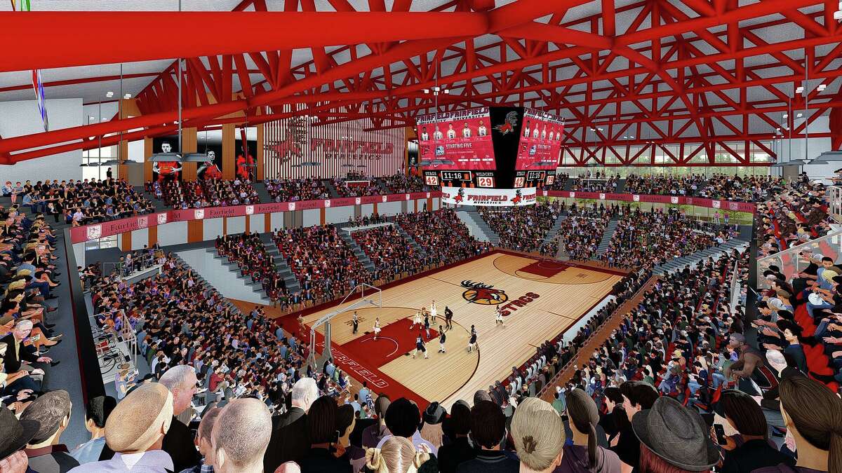 Rendering of the planned convocation center at Fairfield University.