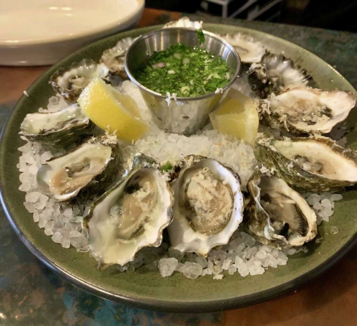 Oysters on the half shell from Branden Nichols' pop-up at Bar Cava in Martinez.