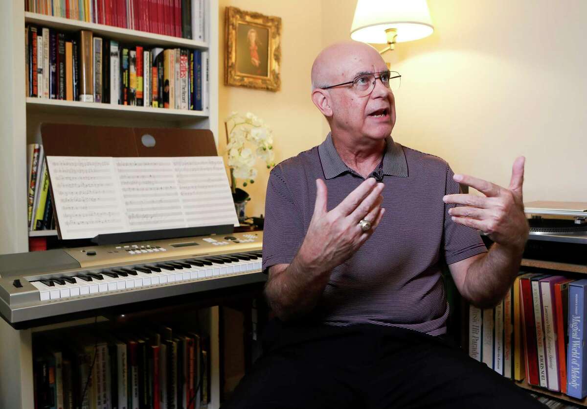 Bill Thompson, a musician and songwriter, discusses the rag-time and march concepts used in his composition, "The Miracle City March" at his home, Tuesday, Aug. 16, 2022, in Conroe. Thompson’s work will debut on Aug. 21 during the Conroe Symphony Orchestra's "Afternoon of Ragtime."