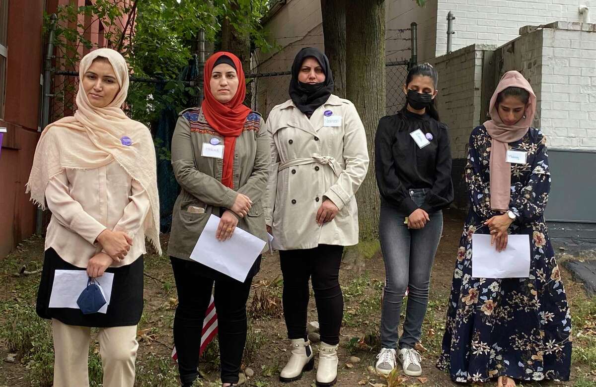 Afghan immigrants spoke in favor of proposed legislation introduced by U.S. Sen. Richard Blumenthal that would adjust status of Afghans to make it easier to become permanent residents.