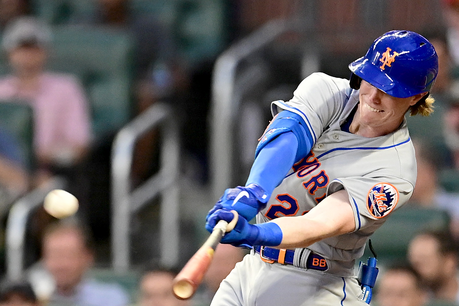 Brett Baty, No. 2 New York Mets prospect, hits home run in first MLB at-bat