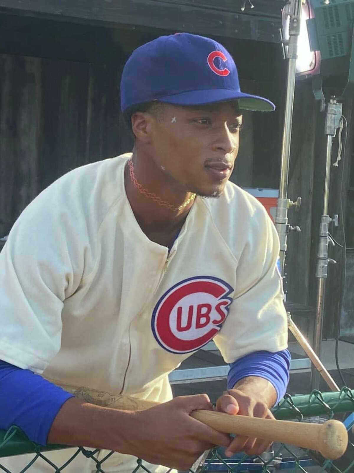 Edwardsville High School graduate Shawn Roundtree Jr. portrayed former Cubs legend Ernie Banks for a production at the MLB of Dreams game.
