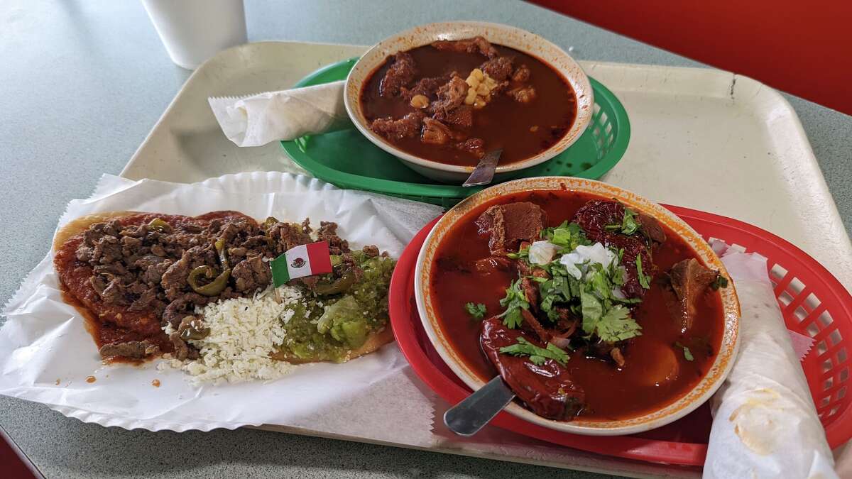 Menudo, borrego consommé and Mexican-style bistek huarache at the Taqueria de Buey y Vaca.