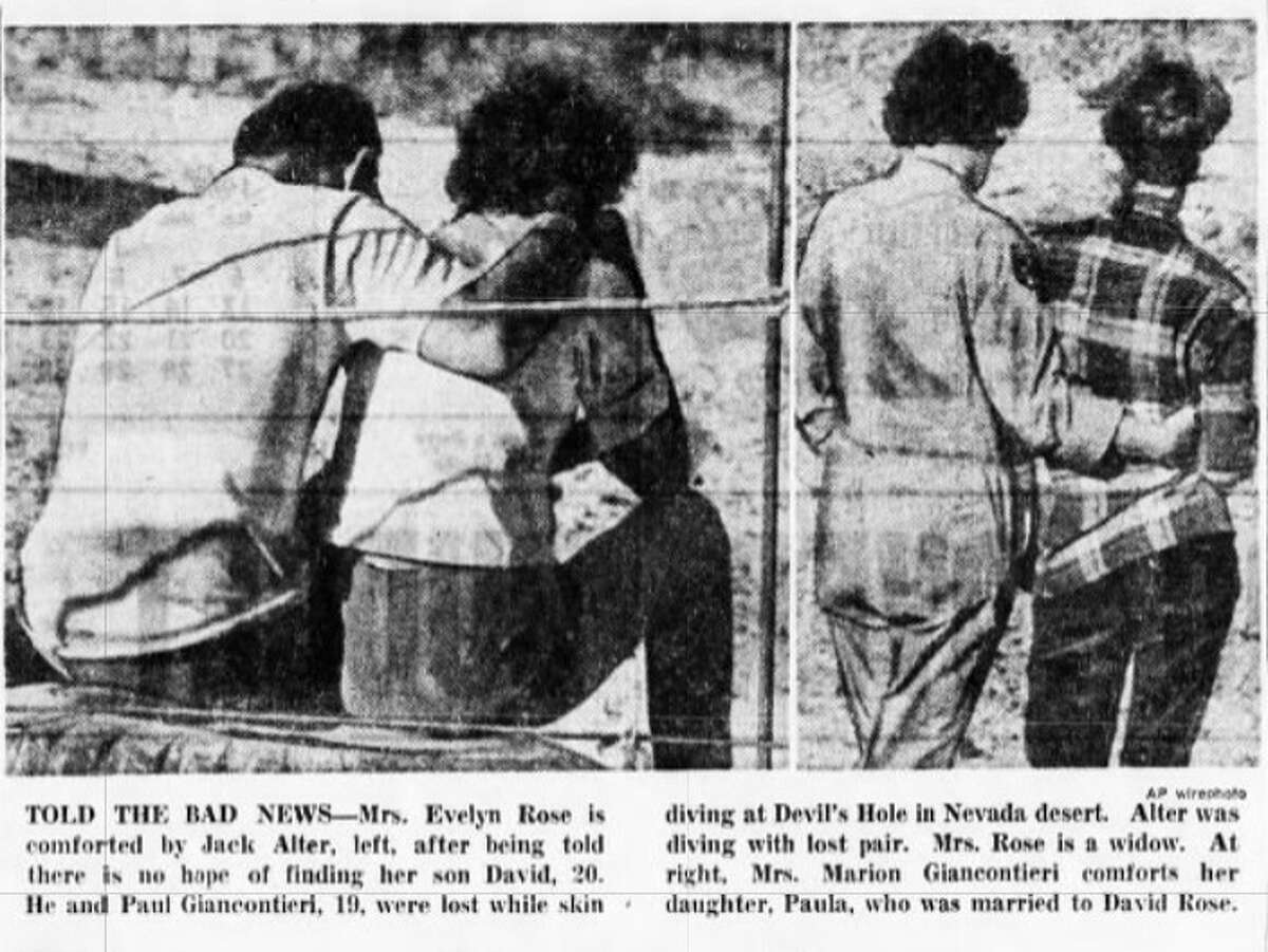 The family and friends of the missing divers were photographed at the site three days after the dive, when the rescue attempts were halted.