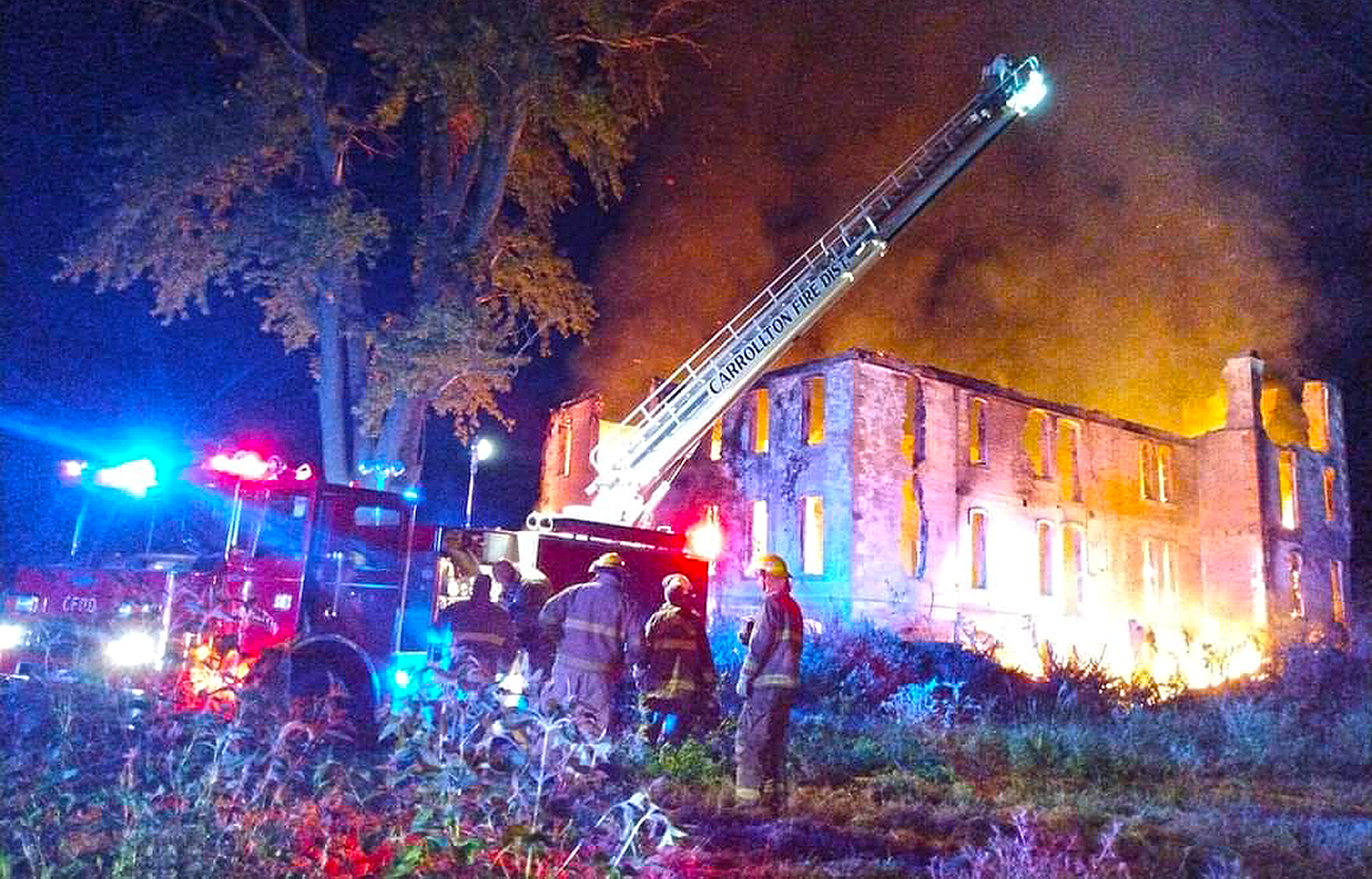 Arson suspected as fire destroys historic Carrollton landmark - Vimarsana News