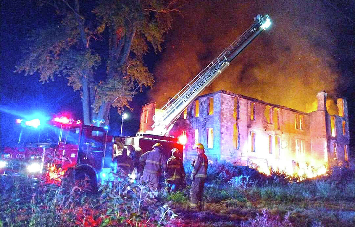 The historic Greene County Almshouse northeast of Carrollton was destroyed Wednesday by fire. Arson is suspected.