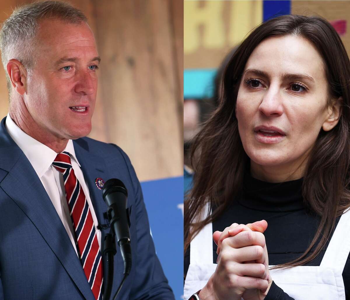 U.S. Rep. Sean Patrick Maloney (left) is facing state Sen. Alessandra Biaggi (right) in the Democratic primary for New York’s 17th Congressional District in the Hudson Valley.