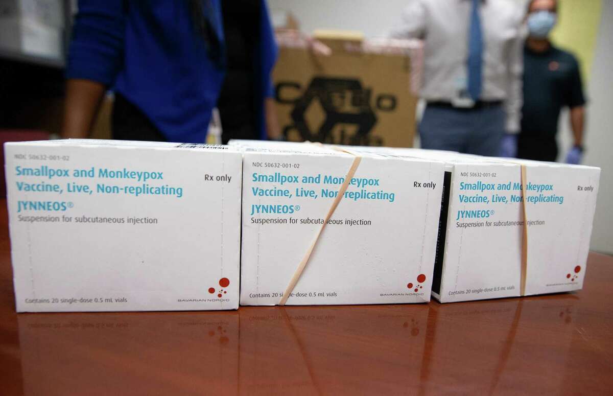 A new shipment of monkeypox vaccines are shown Wednesday in Houston. The Montgomery County Public Health District has confirmed a Porter man in his 30s as the county’s second probable case of monkeypox.