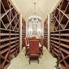The wine room that holds more than 300 bottles.