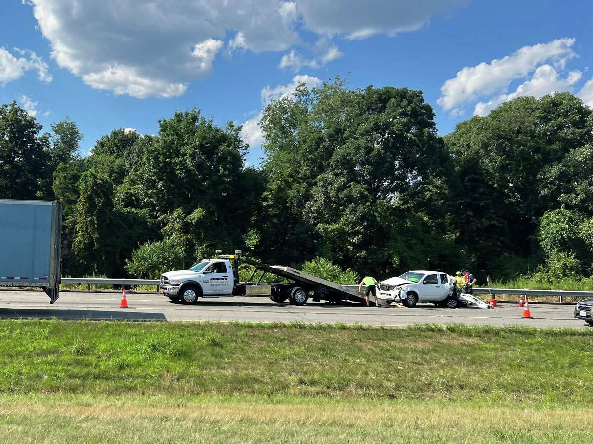 State police said injuries were reported at a crash between a tractor trailer and a vehicle on Interstate 91 in Meriden Friday afternoon.