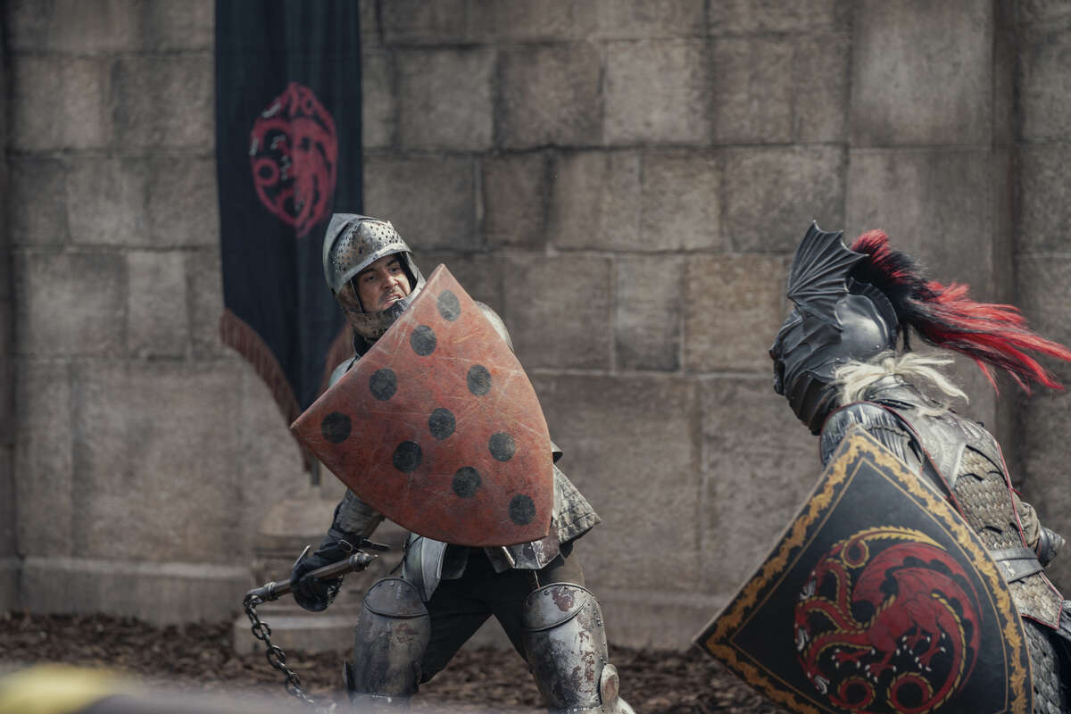 A joust fight in episode one of "House of the Dragon."
