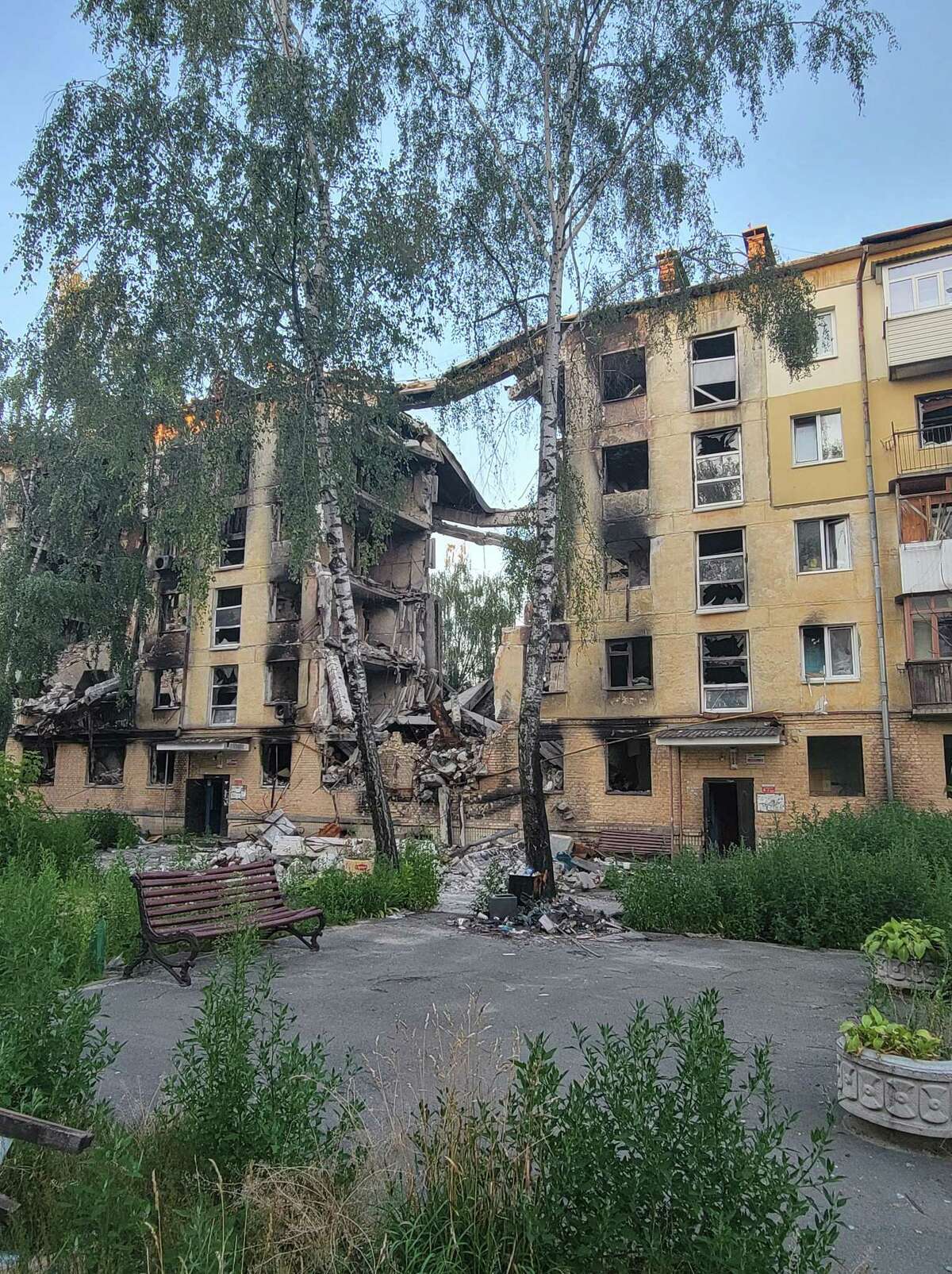 Damaged parts of Bucha, Hostomel and Irpin in Ukraine