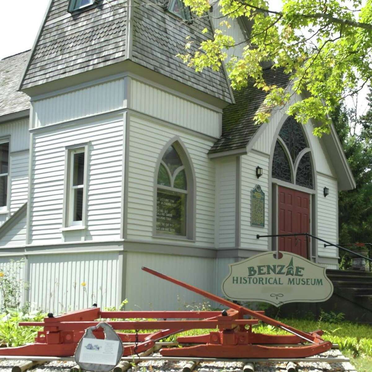 The Benzie Historical Museum in Benzonia is housed in the original Benzonia Congregational Church, which opened in 1886.