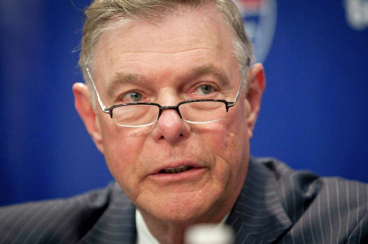 Co-chairman of the Texas Rangers Board of Directors Ray Davis participates in a news conference at Rangers Ballpark in Arlington, Texas, on March 11, 2011. (Joyce Marshall/Fort Worth Star-Telegram/TNS)
