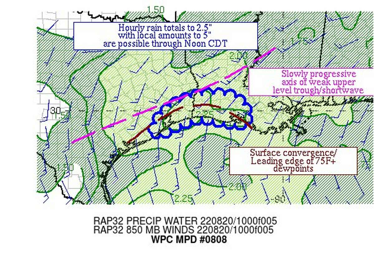 South Texas will experience heavy rain as a storm approaches Saturday.