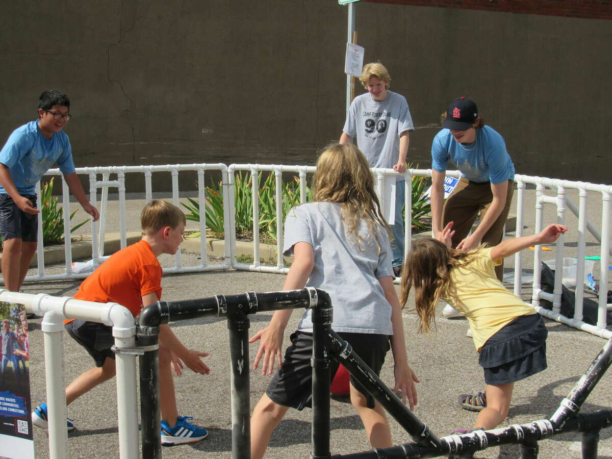 Gaga Ball was a popular activity during the Edwardsville Rotary Criterium Festival Kids Zone on Saturday. 
