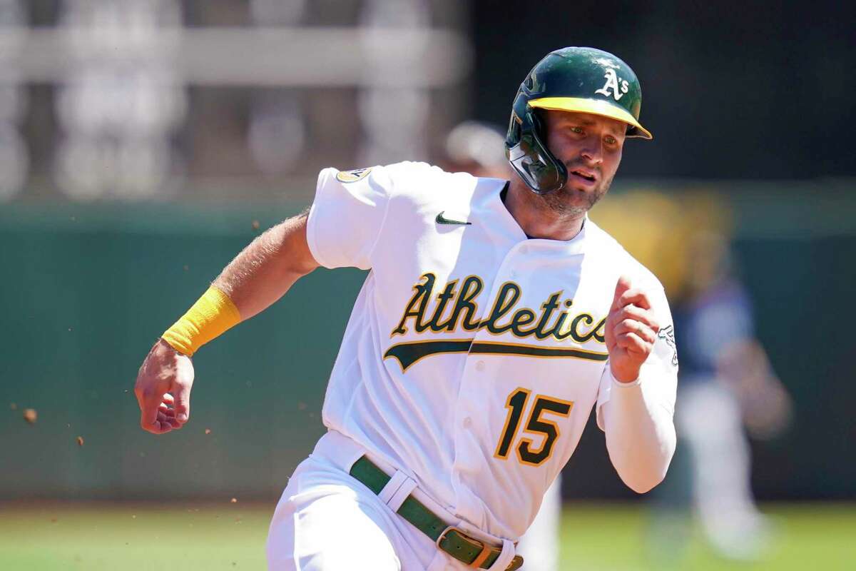 Seth Brown and the A’s will face the Marlins at 6:30 p.m. Monday. (NBCSCA)