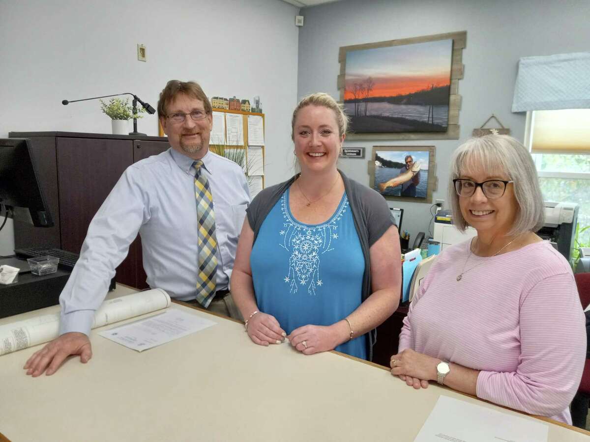 From left, Winsted Town Clerk Glenn Albanesius, Assistant Town Clerk Lauren Dombrowski and staff member Pam Prevuznak.