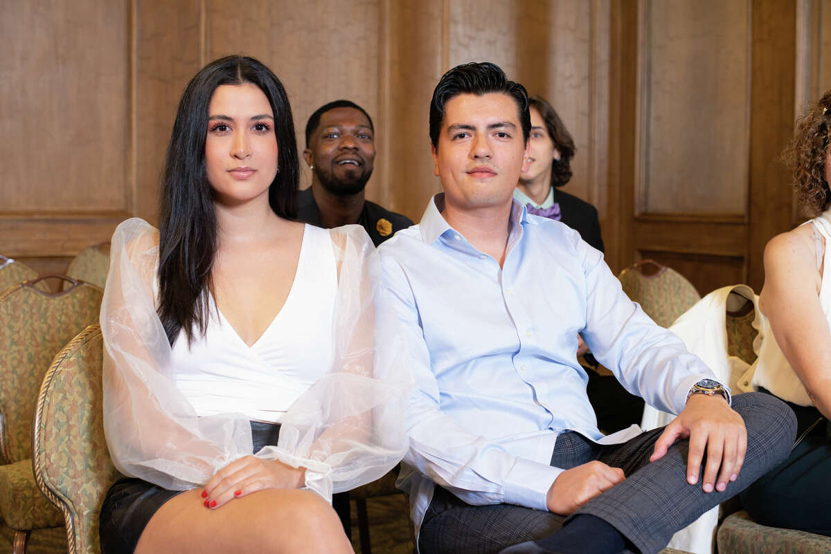 (Left to right) Maribel and David Galvez at Laredo Country Club Friday, Aug. 19, 2022 for the Laredo Fashion Week Kick-Off Cocktail Event for the designers.