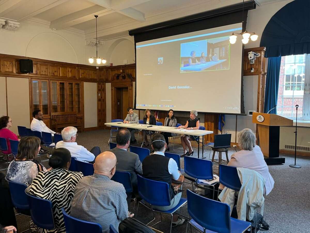 Opening Doors of Fairfield County and the U.S. Department of Housing and Urban Development held a roundtable discussion on how to end homelessness in Fairfield County on Aug. 22, 2022 in Norwalk, Conn.
