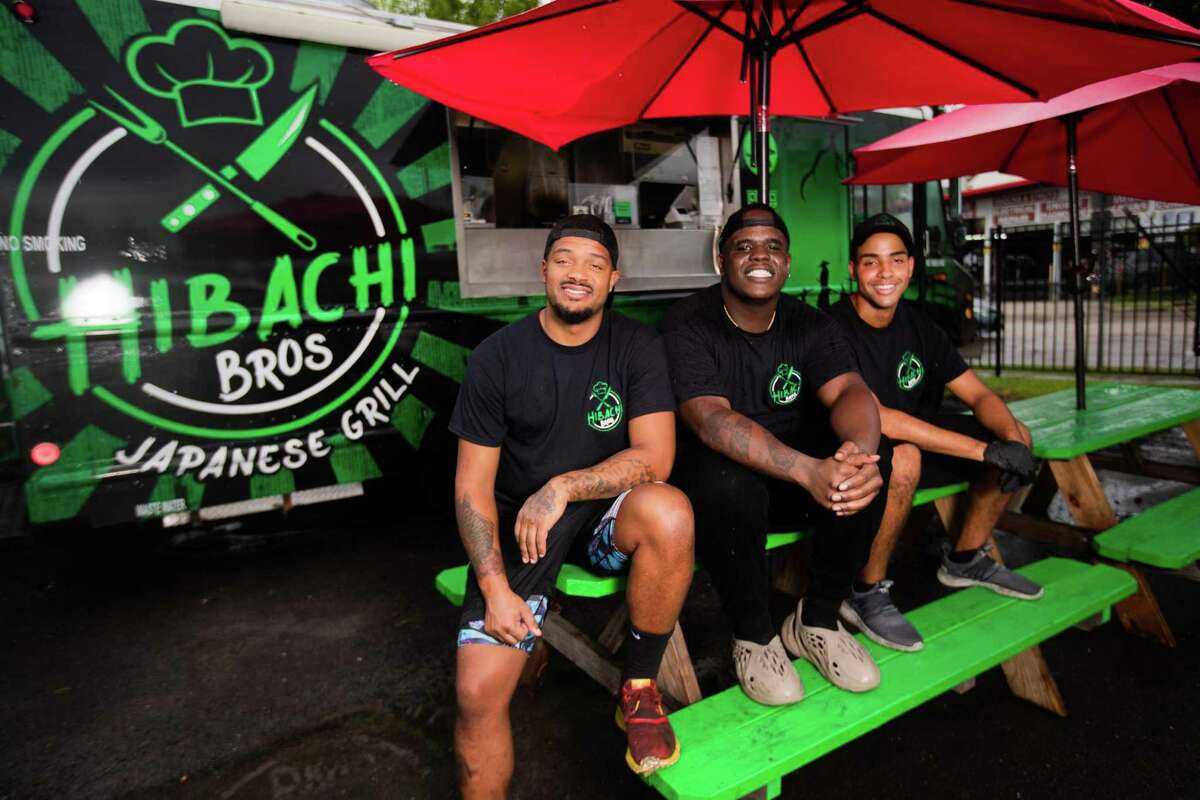 Hibachi Bros Grill chef Phillip Taylor, food truck owner Dempsey Robinson and Kevin Provo.