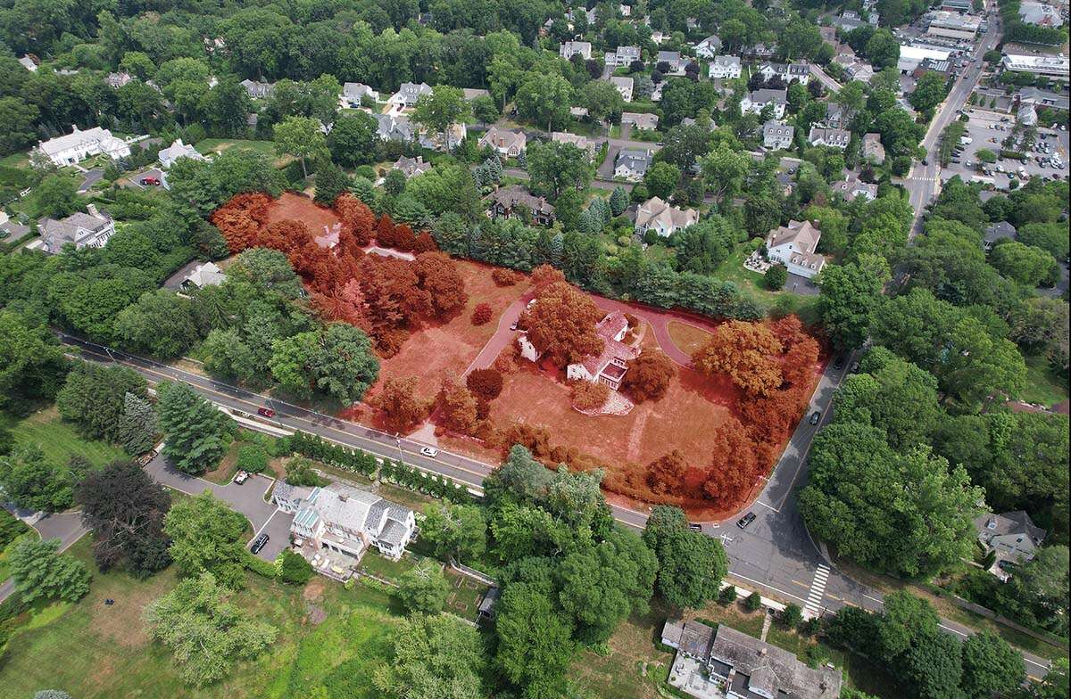 A planned housing complex on this property at 751 Weed St. in New Canaan is the subject of a fierce battle over the future of this residential neighborhood.