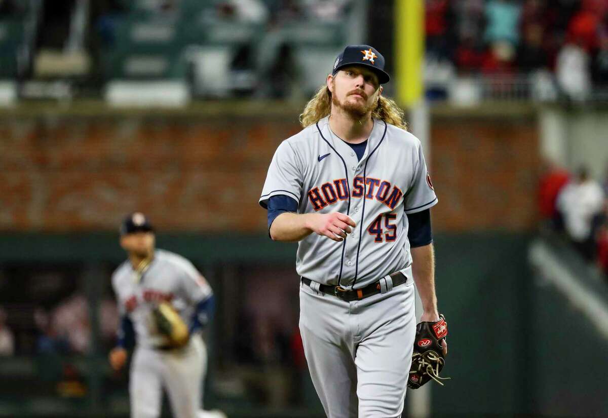 Houston Astros relief pitcher Ryne Stanek was saddled with the loss Saturday.