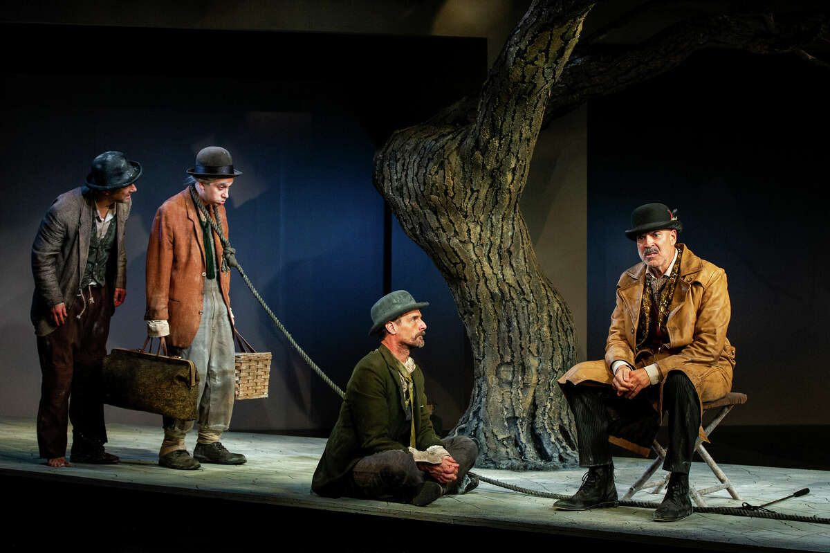 From left, Kevin Isola, Max Wolkowitz, Mark H. Dold and Christopher Innvar in Barrington Stage Company's "Waiting for Godot," running through Sept. 4 on the company's St. Germain Stage in Pittsfield, Mass.