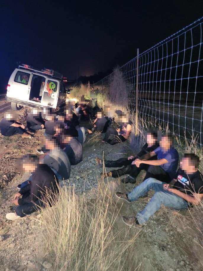 USBP agents find 31 migrants in a utility van