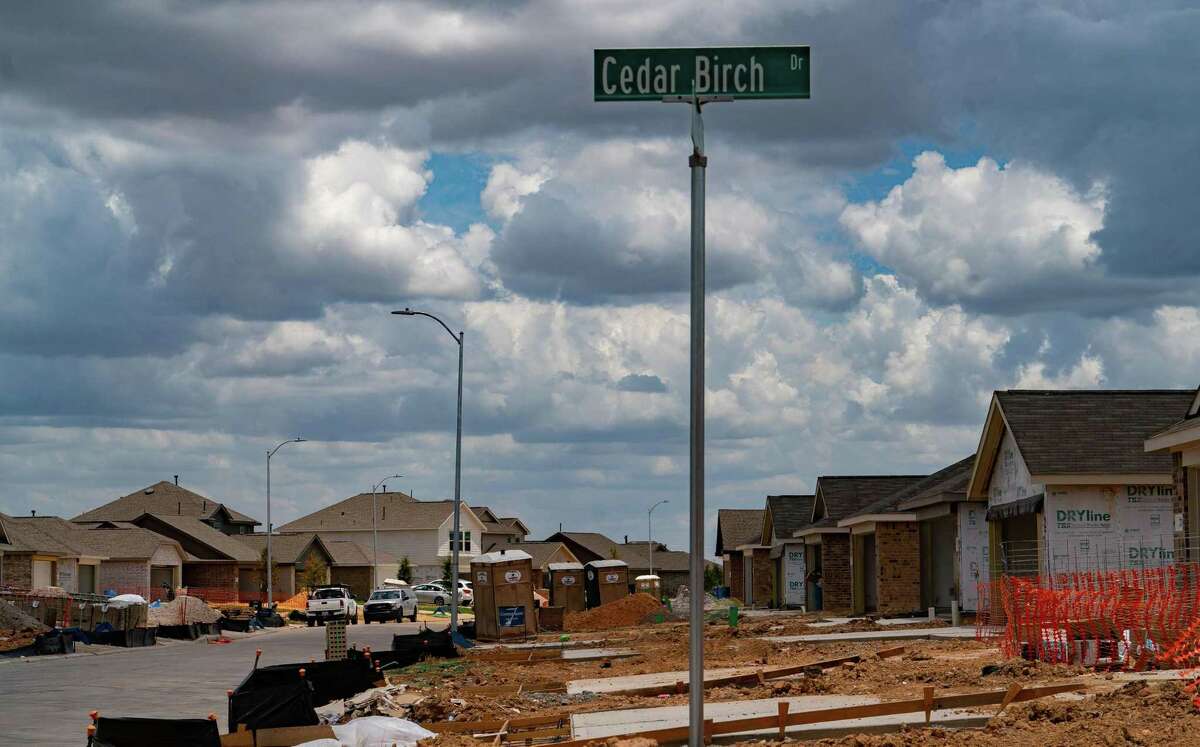 New homes have been built on what used to be prairie land, Thursday, July 7, 2022, in Katy.