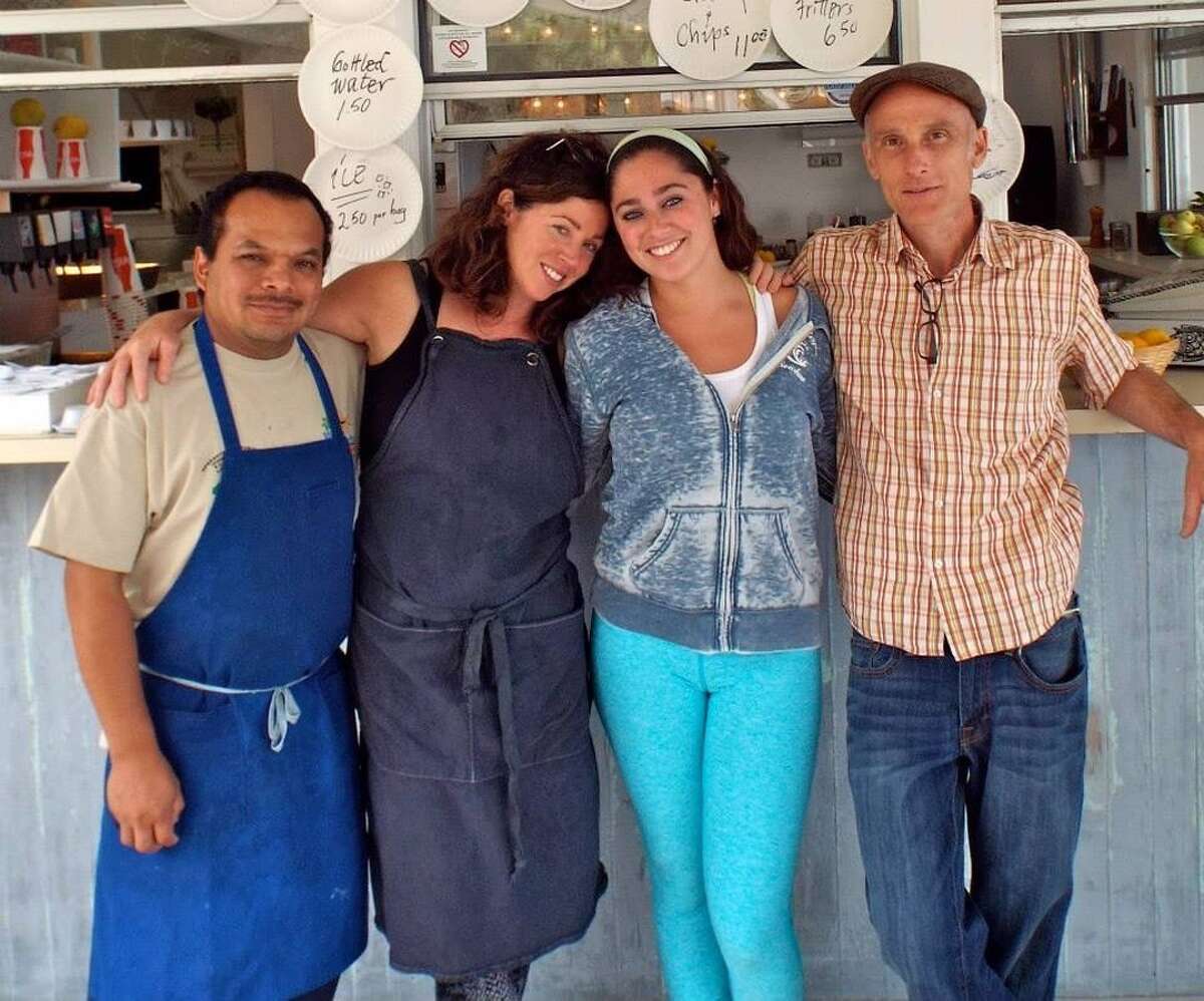 The staff of the Siren Canteen on its opening day in 2014. From left to right: Gabe Baeza, Mary Margaret Stewart, Iman Bengana and James Martone.