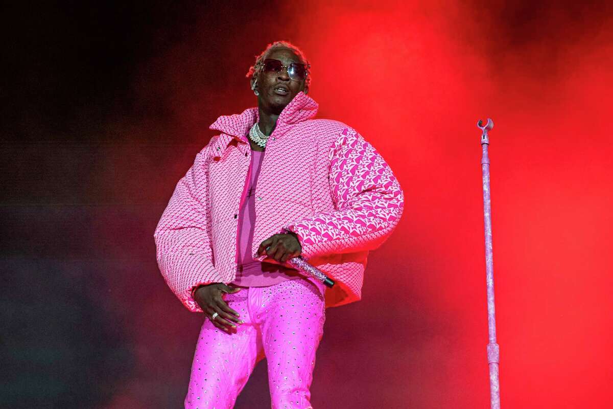 Young Thug performs on Day 4 of the Lollapalooza Music Festival on Aug. 1, 2021, at Grant Park in Chicago. The Atlanta rapper who’s accused of conspiracy to violate Georgia’s RICO Act and participation in a criminal street gang, is facing six new felony charges along with four others linked to the case.