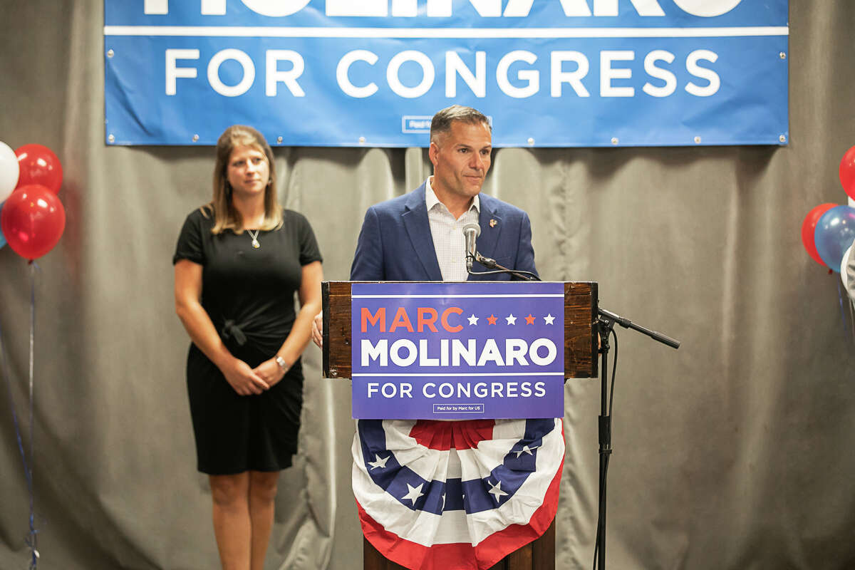 Republican Marc Molinaro on special election night in August. The Dutchess County Executive is running in the midterms to represent the 19th District, which includes Columbia and Greene counties.