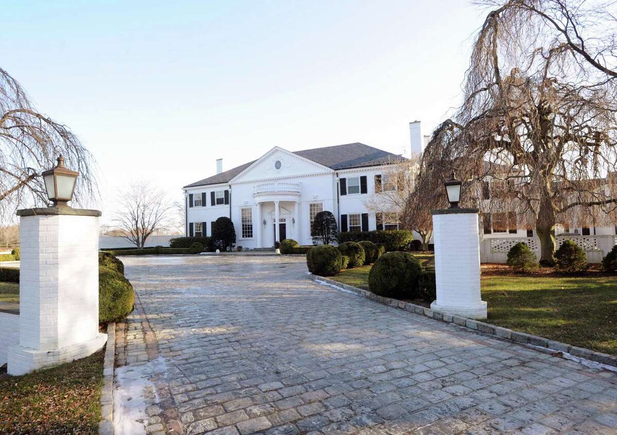 The home that was once owned by Donald Trump at 21 Vista Drive, Greenwich, as it appeared in 2015 when it was on the market with an asking price of $54 million.
