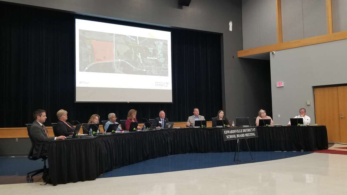 During Monday's Board of Education meeting Superintendent Patrick Shelton discussed the potential for District 7 to purchase 91.4 acres of land at 5729 New Poag Road. 